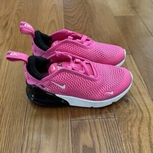 Girls Nike Air Max 270 Size 12 C Laser Fuscia Pink Lace Up Sneakers
